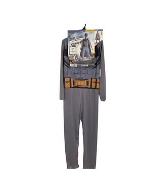 DC Batman boy costume Large 10-12 Large with cape and mask one piece jumpsuit
